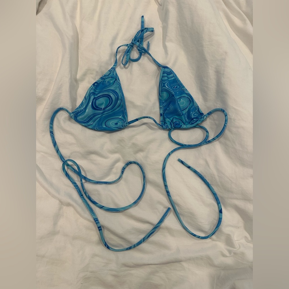 Blue Bikini Top